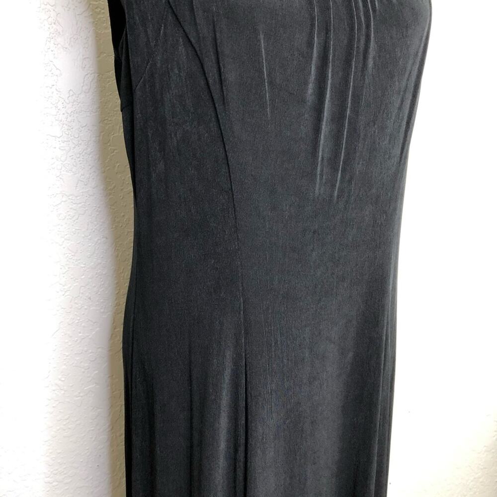 Chico’s Travelers black scoop neck sleeveless midi dress size 2 or Large - Picture 3 of 14